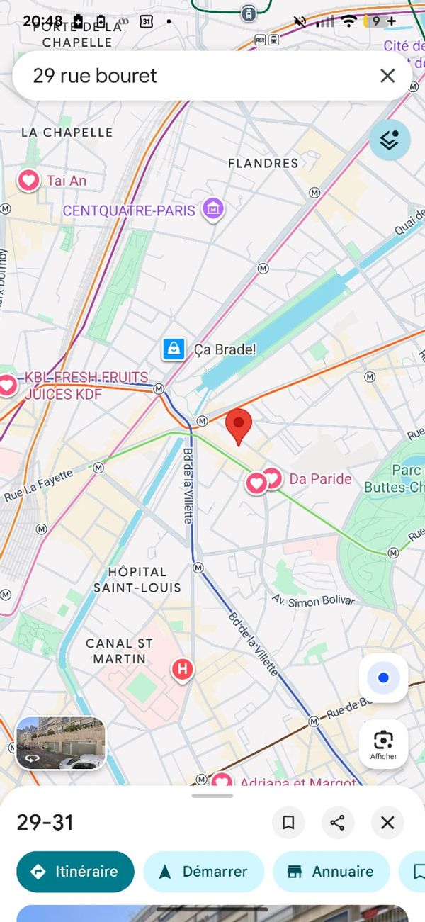 Appartement Paris proximité des buttes Chaumont