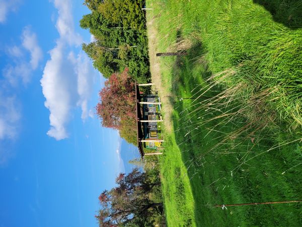 La caravane au milieu du champ