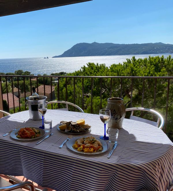 Appartement vue mer panoramique, piscine, tennis et accès à une crique sauvage ☀️☀️☀️