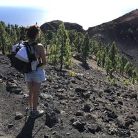 Magnifique vue à 360 ° en pleine nature. Océan, montagne, volcan