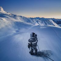 studio cabine vue Mont-blanc