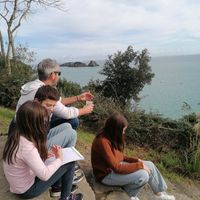 Maison bois familiale bord de mer