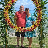 Maison de charme dans un jardin arboré, sur une pointe en bord de mer