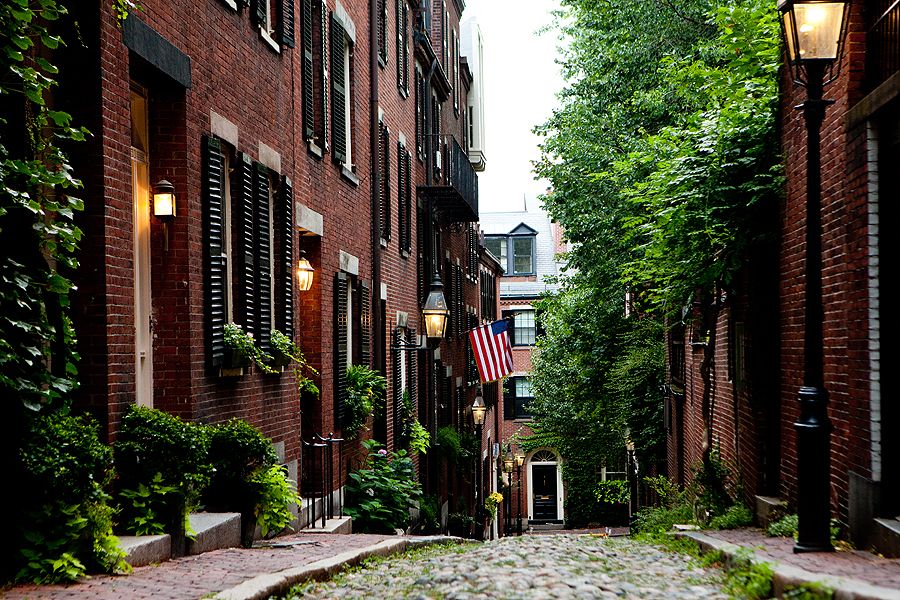 acorn street, Boston, rue ancienne