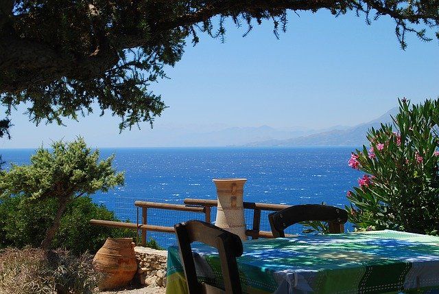 vue sur mer en Crète, idéal en hors saison