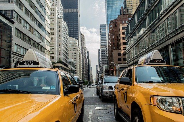 les taxis jaunes de New-York, idéal en hors saison