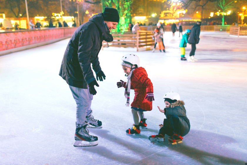 patin à glace noel-activités en famille-noel en famille-echange de maison