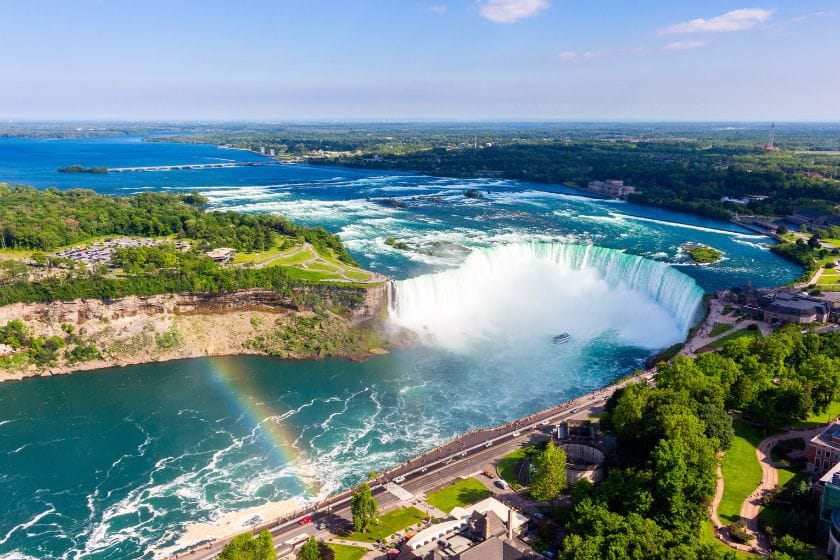 vue aérienne sur les impressionantes chutes du Niagara